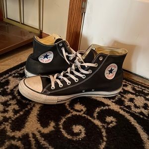 Mens black high top converse